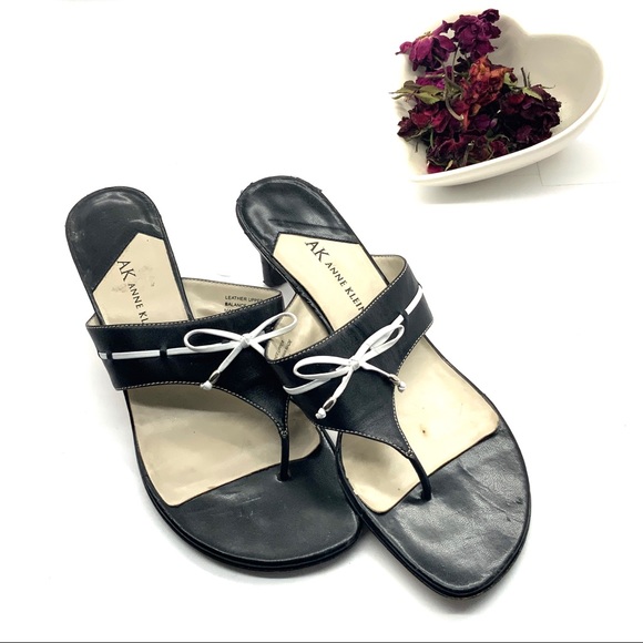 Anne Klein Shoes - Anne Klein Black 9 kitten Heels sandals